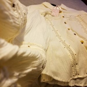 NEW Free People Elegant Ivory Blouse